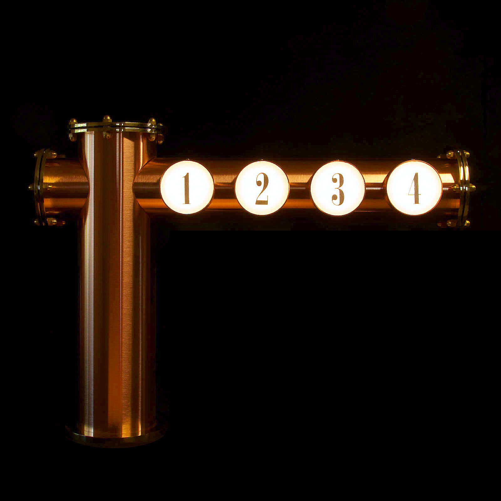 4-kranowy nalewak Limbus Miedz mosiądz