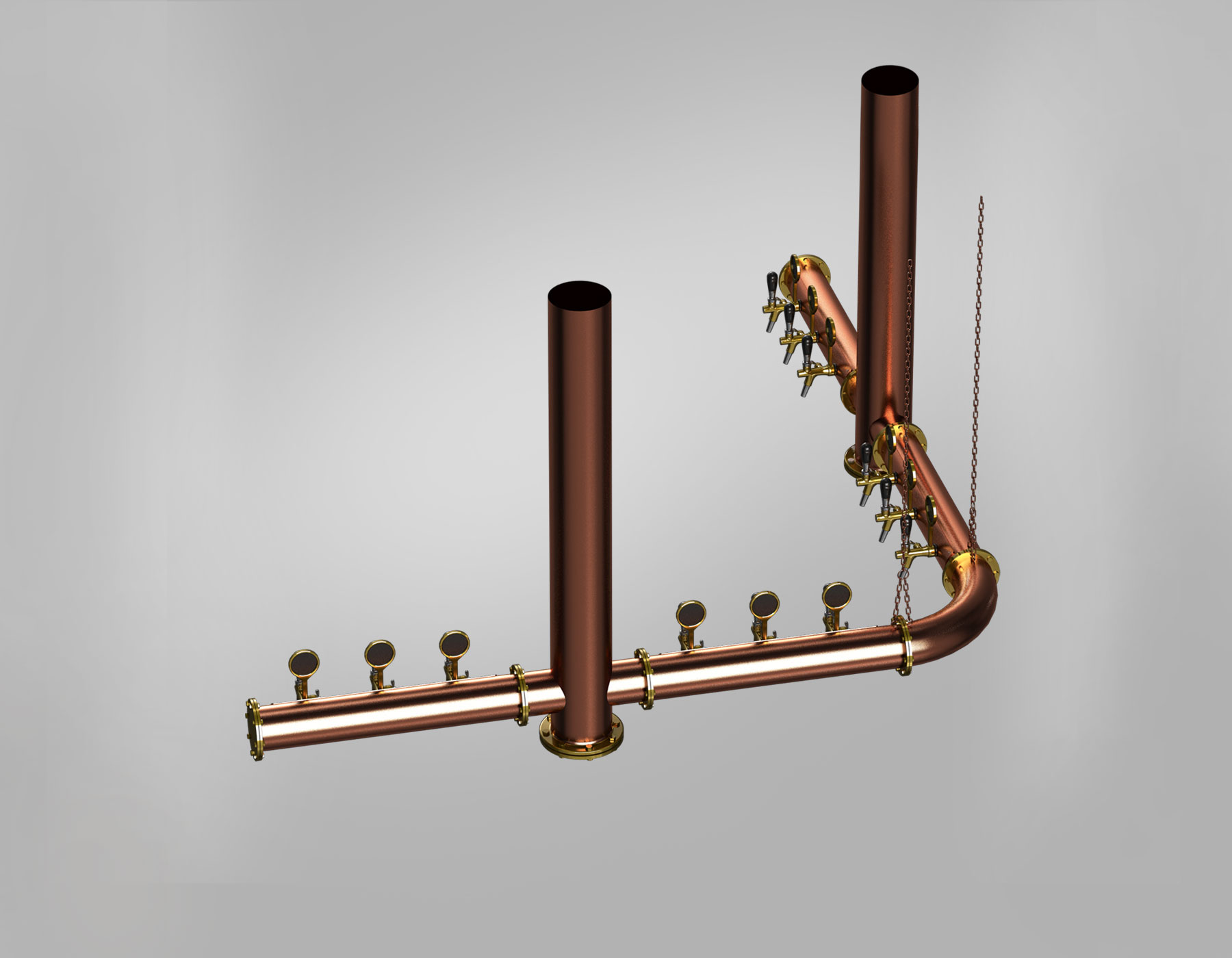 kolumna miedziana narożna