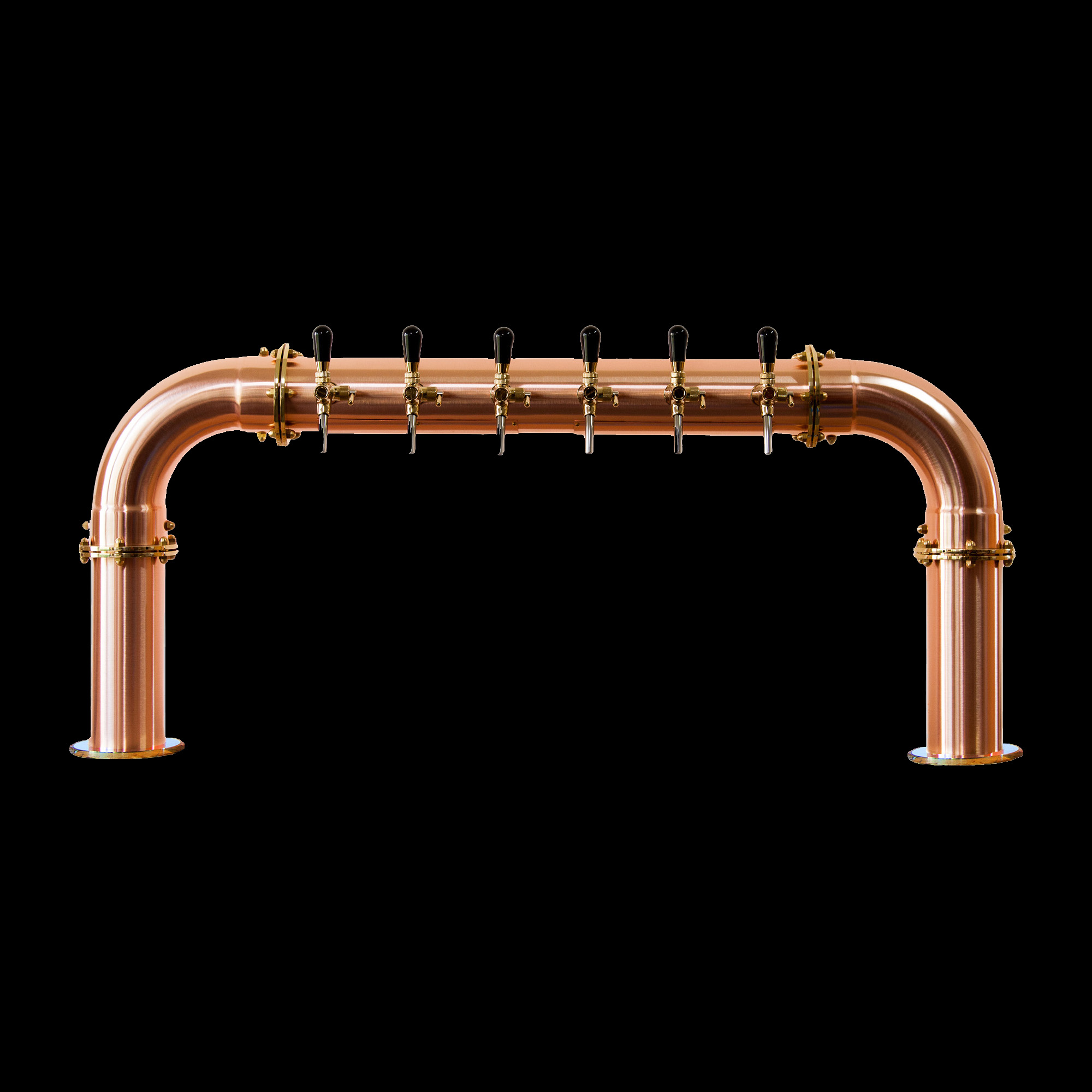 Solidna kolumna Limbus stabilnie montowana do blatu barowego w restauracji.