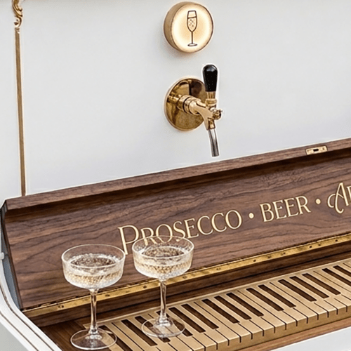 prosecco pianino wesele krany piwne w ścianie